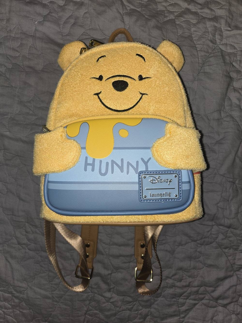 Loungefly Winnie the Pooh Plush 'Hunny' Backpack - Yellow & Blue